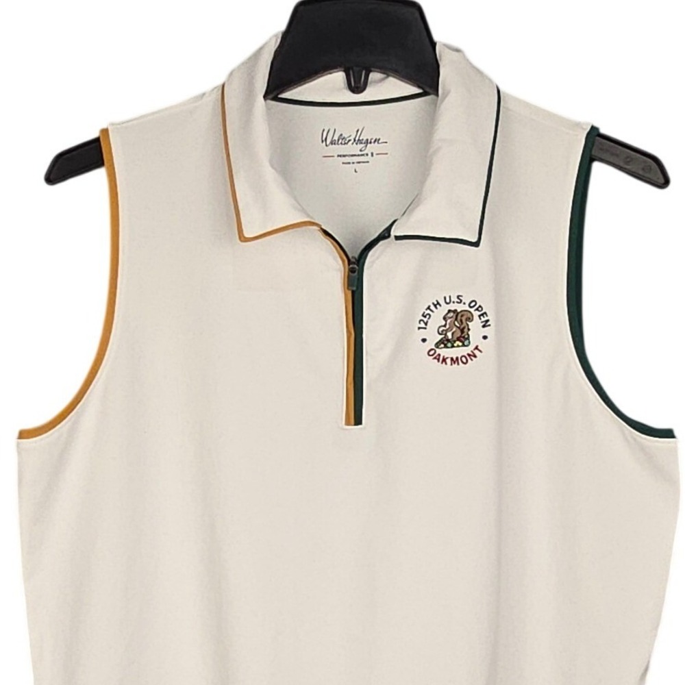 Walter Hagen Golf Shirt Womens Small White Sleeveless 125th US Open Oakmont NWOT